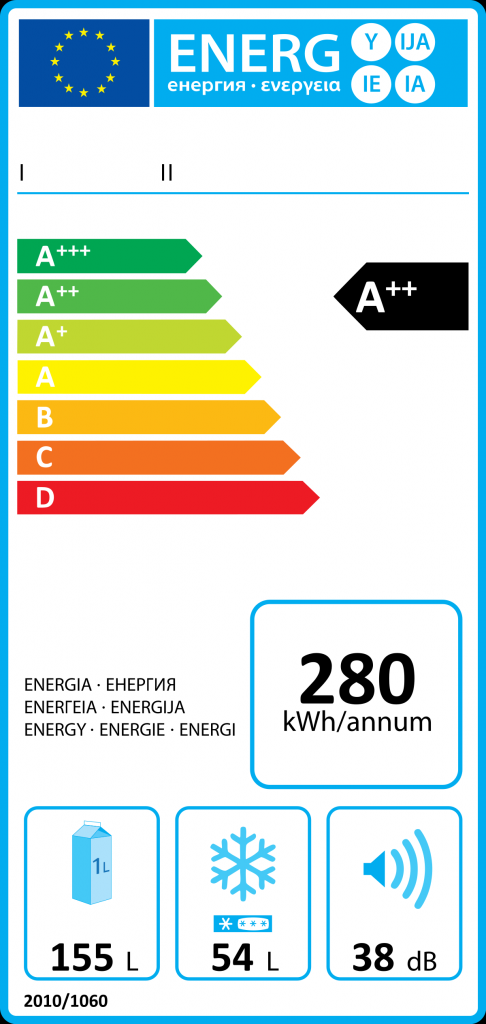 An Image showing an EU logo on an energy efficiency label, in an article about the UK right to repair law to come in the summer of 2021 A picture showing an Energy efficiency label with the EU Logo in article discussing UK right to repair law to come in the summer of 2021