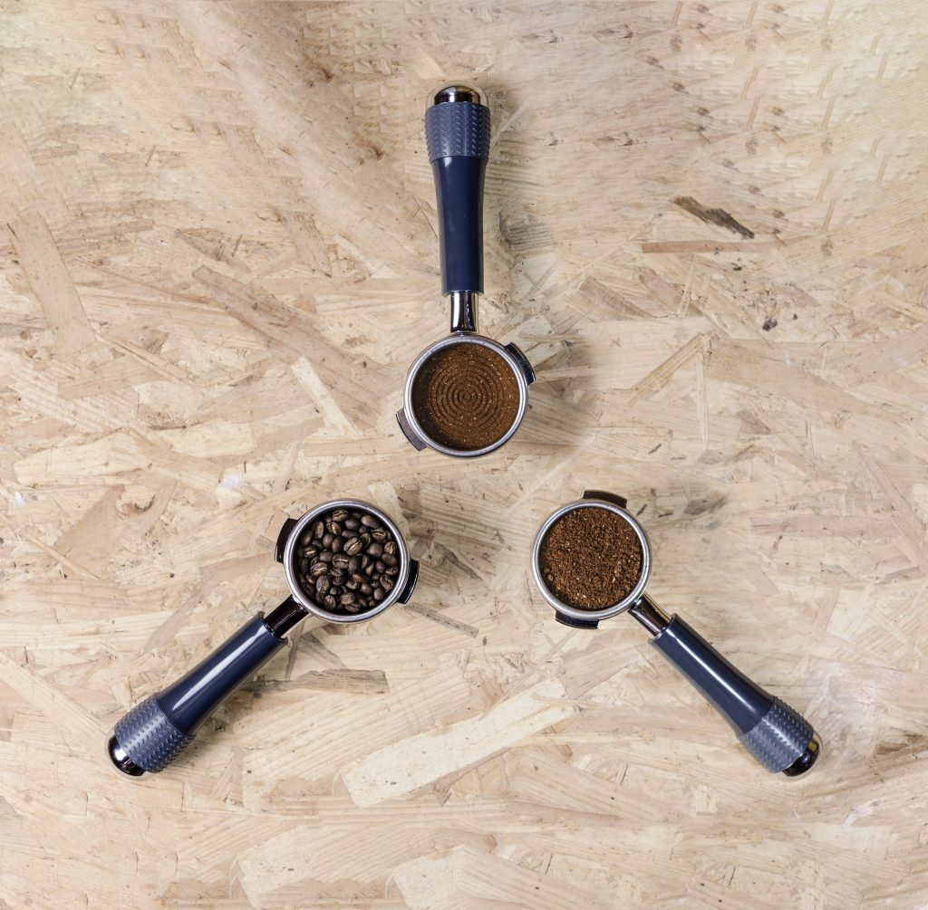 Image of different coffee grinds.
