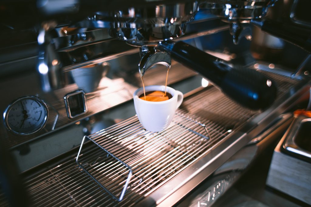 Image of a espresso coffee machine.